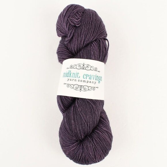 Midknit Cravings Sweet Sock Yarn Hand-Dyed Superwash Merino Nylon Velvet Plum - Picture 1 of 3